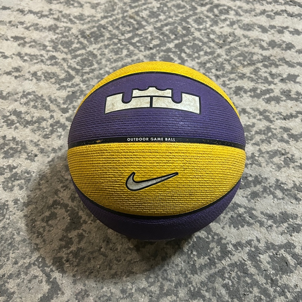 Nike Basketball in Purple and Yellow with Striking Accents
